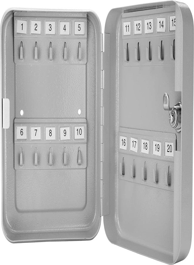 IQS Enterprise 20 Key Locker Secure Key Box with Lock Cabinet Wall Mount Lock Box with Hooks Safe & Secure Key Storage Organizer for Home, Office, Parking Room, Hotels, and Repair Shops (1) - Image 4